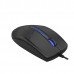 Миша A4Tech N-530S (Black) дротова безшумна USB, синє підсвічування, 1200 dpi, чорна