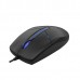 Миша A4Tech N-530S (Black) дротова безшумна USB, синє підсвічування, 1200 dpi, чорна