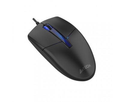 Миша A4Tech N-530S (Black) дротова безшумна USB, синє підсвічування, 1200 dpi, чорна Миша A4Tech N-530S (Black) дротова безшумна USB, синє підсвічування, 1200 dpi, чорна