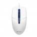 Миша A4Tech N-530S (White) дротова безшумна USB, синє підсвічування, 1200 dpi, колір білий