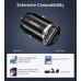 Автомобільний зарядний пристрій Choetech TC0006-V2-BK, 2 порти, USB-A/USB-C, 30Вт, QC3.0/PD, чорний