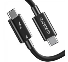 Кабель Choetech A3010-BK,Thunderbolt4 (40 Gb) Power Delivery (PD), до 100 Ватт C-тато/C-тато, 0.8 м.