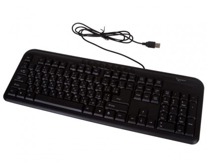 Клавіатура Gembird KB-UM-101-UA, мультимедійна, USB інтерфейс, чорний колір