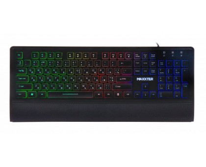 Клавіатура Maxxter KB-301-UL, USB, підсвітлення клавіш, чорного кольору Клавіатура Maxxter KB-301-UL, USB, підсвітлення клавіш, чорного кольору