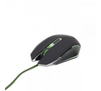 Оптична ігрова мишка Gembird MUSG-001-G, USB інтерфейс, зелений колір