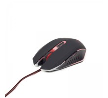 Оптична ігрова мишка Gembird MUSG-001-R, USB інтерфейс, червоний колір