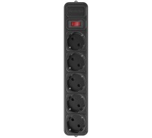 Мережевий фільтр Maxxter SPM5-G-6В чорний, 1.8 м кабель, 5 розеток