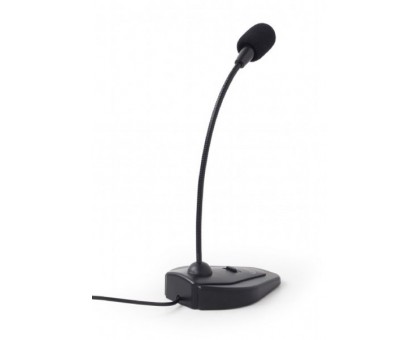 Мікрофон настільний Gembird MIC-D-01, чорного кольору Мікрофон настільний Gembird MIC-D-01, чорного кольору
