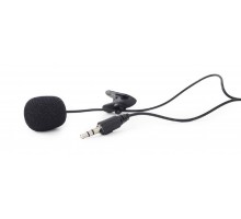 Мікрофон з кліпсою Gembird MIC-C-01, 3.5 мм аудіо роз'єм, чорний