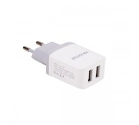 Мережевий зарядний пристрій Maxxter UС-25A, 2 USB, 5V/2.4A білий