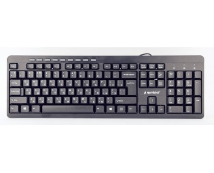 Клавіатура Gembird KB-UM-106-RU, мультимедійна, USB інтерфейс, чорний колір Клавіатура Gembird KB-UM-106-RU, мультимедійна, USB інтерфейс, чорний колір