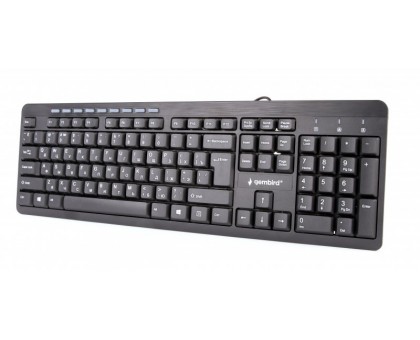 Клавіатура Gembird KB-UM-106-RU, мультимедійна, USB інтерфейс, чорний колір Клавіатура Gembird KB-UM-106-RU, мультимедійна, USB інтерфейс, чорний колір