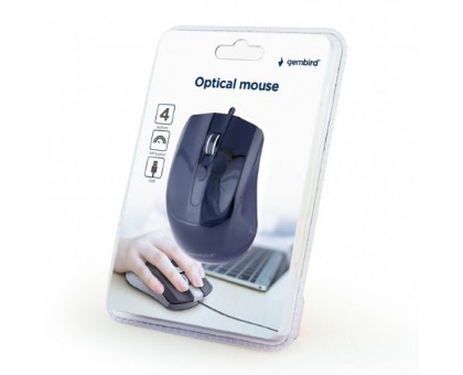 Оптична мишка Gembird MUS-4B-01, USB, 1200 dpi, чорний колір Оптична мишка Gembird MUS-4B-01, USB, 1200 dpi, чорний колір