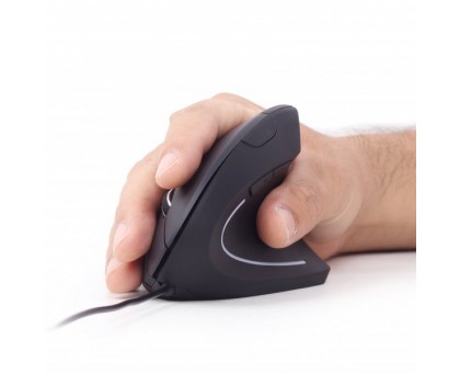 Оптична мишка Gembird MUS-ERGO-01, USB интерфейс, чорний колір