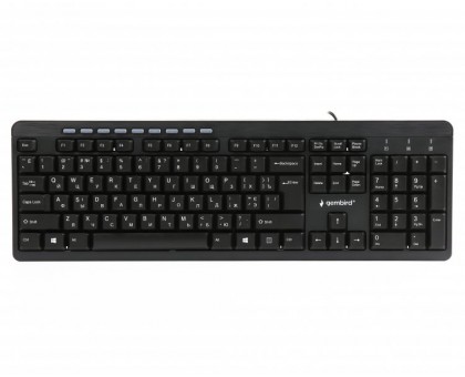 Клавіатура мультимедійна Gembird KB-UM-106-UA, українська розкладка, USB, чорний колір Клавіатура мультимедійна Gembird KB-UM-106-UA, українська розкладка, USB, чорний колір