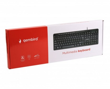 Клавіатура мультимедійна Gembird KB-UM-106-UA, українська розкладка, USB, чорний колір Клавіатура мультимедійна Gembird KB-UM-106-UA, українська розкладка, USB, чорний колір