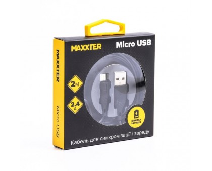 Кабель Maxxter UB-M-USB-02-2m, USB 2.0 A-тато/Micro B-тато, 2,0 м. Кабель Maxxter UB-M-USB-02-2m, USB 2.0 A-тато/Micro B-тато, 2,0 м.