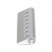 Хаб USB 3.0 Type-A Maxxter HU3A-7P-01 на 7 портів, метал, сріблястий