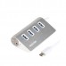 Хаб USB 3.0 Type-С HU3С-4P-01 на 4 порти, метал, сріблястий