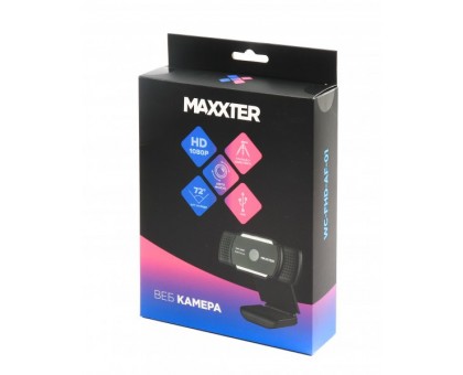 Веб камера USB 2.0 WC-FHD-AF-01, FullHD 1920x1080, Auto-Focus, чорний колір Веб камера USB 2.0 WC-FHD-AF-01, FullHD 1920x1080, Auto-Focus, чорний колір