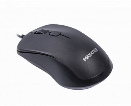 Миша дротова Maxxter Mc-3B01, оптична, 3 кнопки, USB, 1000 dpi, чорнa Миша дротова Maxxter Mc-3B01, оптична, 3 кнопки, USB, 1000 dpi, чорнa