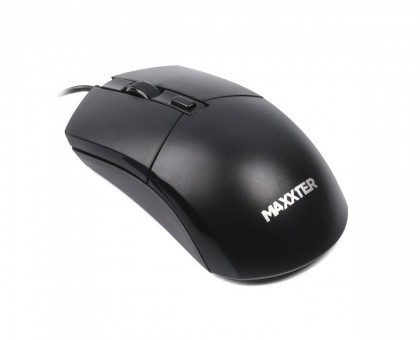 Миша дротова Maxxter Mc-4B01, оптична, 4 кнопки, 2400 DPI, USB, чорна