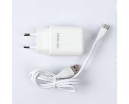 Мережеве ЗУ WC-QC-AtC-01, 1 USB (Quick Charge 3.0) 5V / 2.4A-9V / 1.2A + Кабель USB-A to Type-C Мережеве ЗУ WC-QC-AtC-01, 1 USB (Quick Charge 3.0) 5V / 2.4A-9V / 1.2A + Кабель USB-A to Type-C