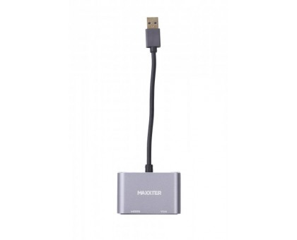 Адаптер-перехідник USB на HDMI/VGA Maxxter V-AM-HDMI-VGA Адаптер-перехідник USB на HDMI/VGA Maxxter V-AM-HDMI-VGA