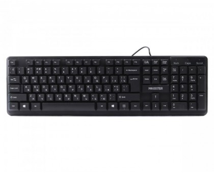 Клавіатура офісна Maxxter KBM-U01-UA, USB, Укр/Рус, пластик, чорна Клавіатура офісна Maxxter KBM-U01-UA, USB, Укр/Рус, пластик, чорна