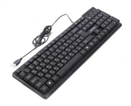 Клавіатура офісна Maxxter KBM-U01-UA, USB, Укр/Рус, пластик, чорна Клавіатура офісна Maxxter KBM-U01-UA, USB, Укр/Рус, пластик, чорна