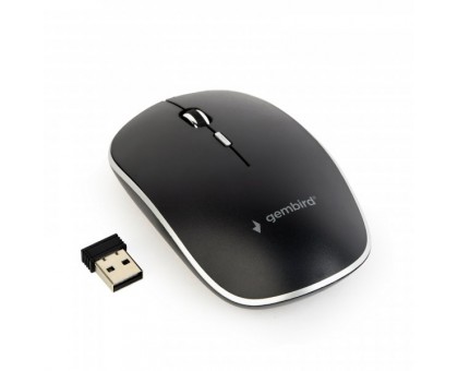 Бездротова оптична мишка Gembird MUSW-4BS-01, USB, 1600 dpi, безшумна, чорна Бездротова оптична мишка Gembird MUSW-4BS-01, USB, 1600 dpi, безшумна, чорна