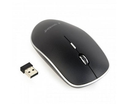 Бездротова оптична мишка Gembird MUSW-4BS-01, USB, 1600 dpi, безшумна, чорна Бездротова оптична мишка Gembird MUSW-4BS-01, USB, 1600 dpi, безшумна, чорна