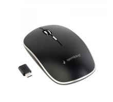 Бездротова оптична мишка Gembird MUSW-4BSC-01, Type-C, 1600 dpi, безшумна, чорна