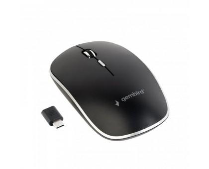 Бездротова оптична мишка Gembird MUSW-4BSC-01, Type-C, 1600 dpi, безшумна, чорна Бездротова оптична мишка Gembird MUSW-4BSC-01, Type-C, 1600 dpi, безшумна, чорна