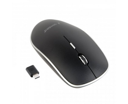 Бездротова оптична мишка Gembird MUSW-4BSC-01, Type-C, 1600 dpi, безшумна, чорна Бездротова оптична мишка Gembird MUSW-4BSC-01, Type-C, 1600 dpi, безшумна, чорна