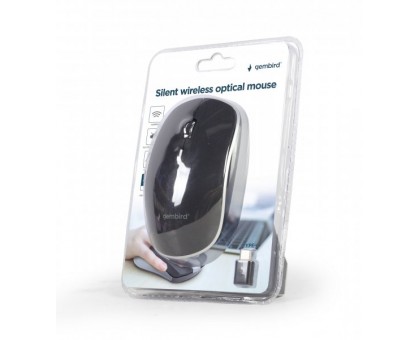 Бездротова оптична мишка Gembird MUSW-4BSC-01, Type-C, 1600 dpi, безшумна, чорна Бездротова оптична мишка Gembird MUSW-4BSC-01, Type-C, 1600 dpi, безшумна, чорна