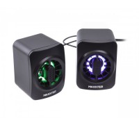 Колонки акустичні Maxxter CSP-U005RGB, 6 Вт, USB живлення, RGB підсвічування, чорні