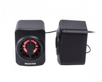Колонки акустичні Maxxter CSP-U005RGB, 6 Вт, USB живлення, RGB підсвічування, чорні Колонки акустичні Maxxter CSP-U005RGB, 6 Вт, USB живлення, RGB підсвічування, чорні
