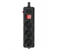 Мережевий фільтр Gembird SPG3-G-15B-PRO, 3 розетки, 4,5 м, чорний