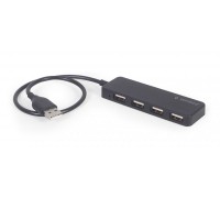 Хаб на 4 порти USB 2.0 UHB-U2P4-06, пластик, чорний