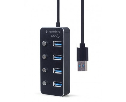 Хаб Gembird UHB-U3P4P-01 на 4 порти USB 3.1 Хаб Gembird UHB-U3P4P-01 на 4 порти USB 3.1