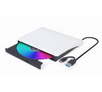 Зовнiшній DVD Gembird DVD-USB-03-BW,  USB3.0, бiлий