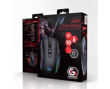 Оптична ігрова мишка Gembird MUSG-RAGNAR-RX500, USB інтерфейс Оптична ігрова мишка Gembird MUSG-RAGNAR-RX500, USB інтерфейс