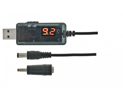 Кабель живлення Maxxter UB-DC9/12-0.8M, USB-AM на 5.5 / 3.5 мм, 9/12V, 0.8 м (для роутера та подібного) Кабель живлення Maxxter UB-DC9/12-0.8M, USB-AM на 5.5 / 3.5 мм, 9/12V, 0.8 м (для роутера та подібного)