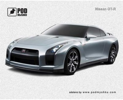 Килимок для мишки Podmyshku Nissan GT-R, пластик. Килимок для мишки Podmyshku Nissan GT-R, пластик.