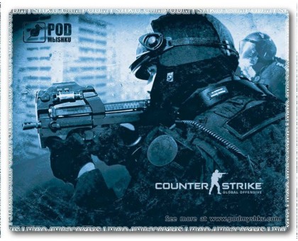 Килимок для мишки Podmyshku Counter strike, пластик. Килимок для мишки Podmyshku Counter strike, пластик.