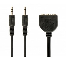 Аудіо-кабель Cablexpert CC-MIC-1, перехідник 3.5мм/3х3.5мм мама, довжина 1м.