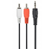 Аудіо-кабель Cablexpert CCA-458-10M, 3.5мм/2хRCA-тюльпан тато, довжина 10м., стерео