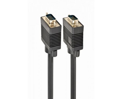 Кабель Cablexpert CC-PPVGA-6B, преміум якість, VGA 3+9C HD15M тато /HD15M тато, подвійно-екранований, з 2-ма феритами, 1,8 м, чорний колір Кабель Cablexpert CC-PPVGA-6B, преміум якість, VGA 3+9C HD15M тато /HD15M тато, подвійно-екранований, з 2-ма феритами, 1,8 м, чорний колір