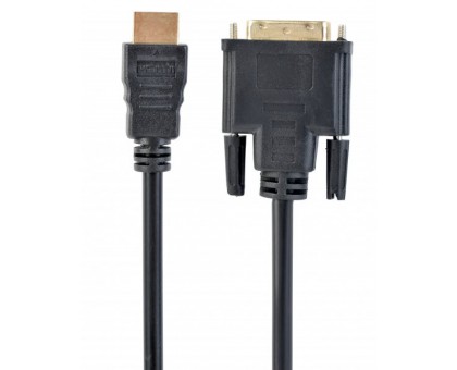 Кабель Cablexpert CC-HDMI-DVI-0.5M, HDMI-DVI тато/тато, позолочені коннектори, 0,5 м Кабель Cablexpert CC-HDMI-DVI-0.5M, HDMI-DVI тато/тато, позолочені коннектори, 0,5 м